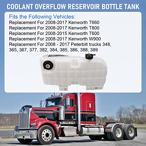 Tanque de botella de depósito de refrigerante 603-5403 para Kenworth y Peterbilt Modelos W900 T800 T660 T600 389 388 Reemplaza 603-5403, N5346001, T1673008