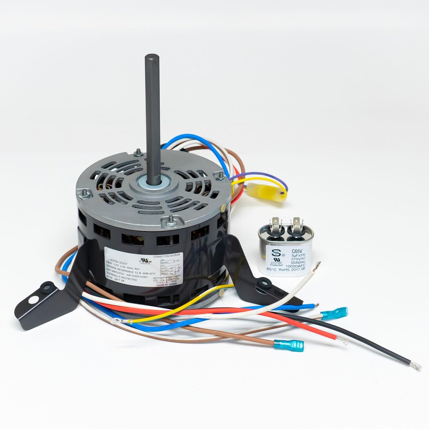 Air Handler Furnace Blower Motor 1/6 HP 1075 RPM 115 Volts Flex Torsion Mount Air Handler Furnace Blower Motor Replacement Parts