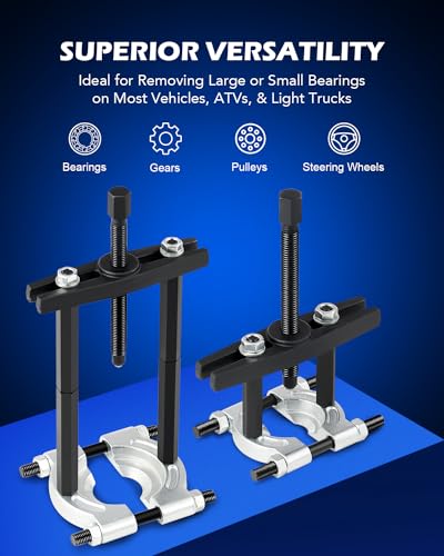 Orion Motor Tech Juego de Extractor de Cojinetes de 5 Toneladas de Capacidad, Kit de Extracción de Rodamientos de Rueda de Piñón con Mordazas de 2 Pulgadas y 3 Pulgadas