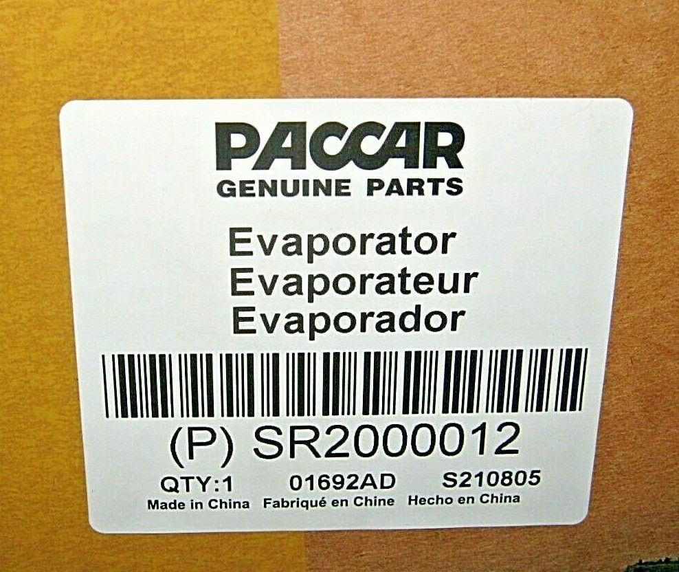 GENUINE PACCAR ~ OEM ~ HVAC EVAPORATOR COIL ASSEMBLY ~ SR2000012