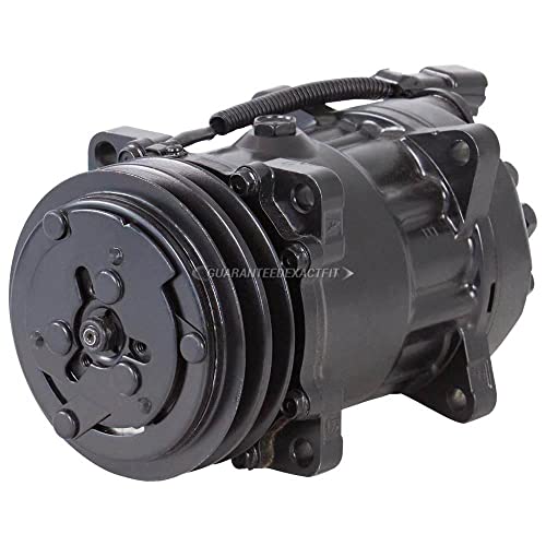 Compresor y embrague de 2 ranuras A/C para Chevy Kodiak GMC TopKick Ford Dodge & Winnebago RV reemplaza Sanden SD7H15 7803 - 60-01552RC remanufacturado