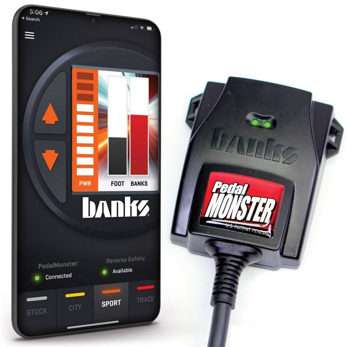Precision Parts Banks Power 64310-C Pedal Monster Kit para uso con teléfono compatible con gas F250/F350 Diesel 6.7 y 6.2/7.3