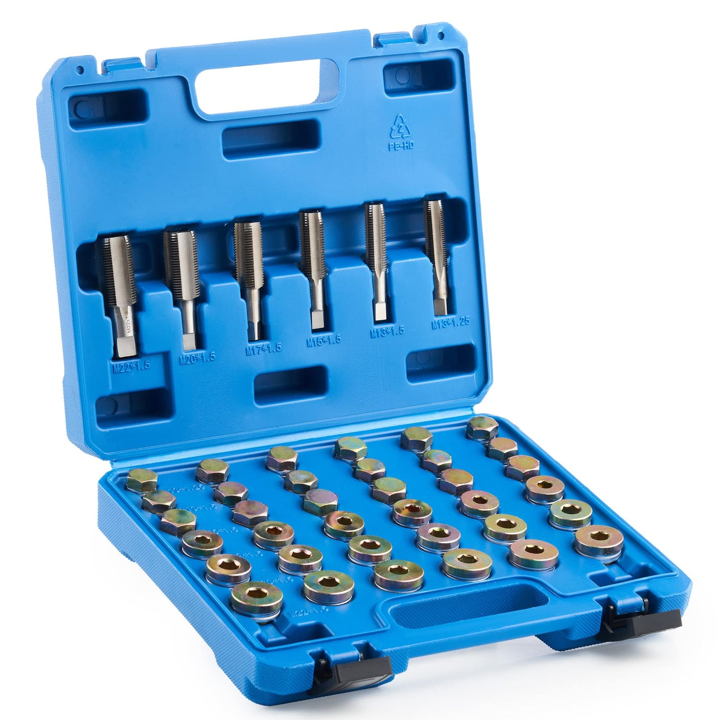 Orion Motor Tech Store Kit de Reparación de Tapones de Drenaje de Aceite de 150 Piezas, kit de Reparación de Roscas de Bandeja de Drenaje de Aceite Métrico de 150 Piezas con Arandelas de Aplastamiento
