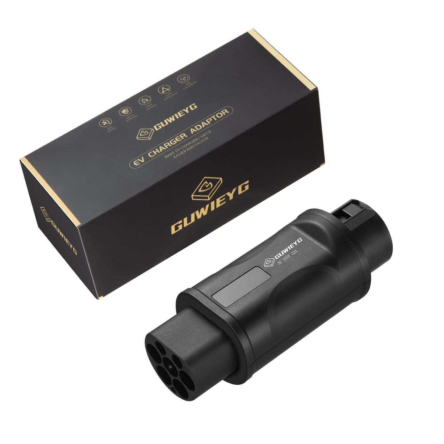 Adaptador de cargador EV tipo 1 a GBT, adaptador de carga para vehículos eléctricos SAE j1772 a GB/T EV adaptador de carga