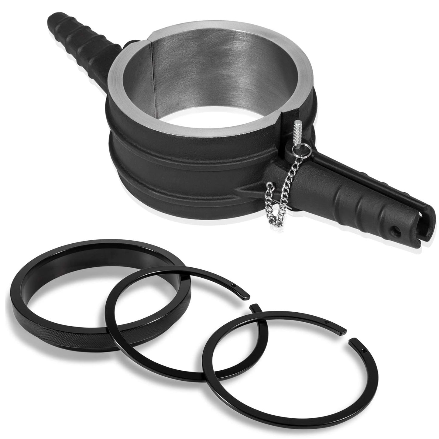 Herramienta compresor de anillo de pistón de 5.4 pulgadas PT-7040 y adaptador y anillo antipulido para Cummins ISX Caterpillar 3400 CAT C15 - alternativa a 5299448 5299447 5299339 5394454