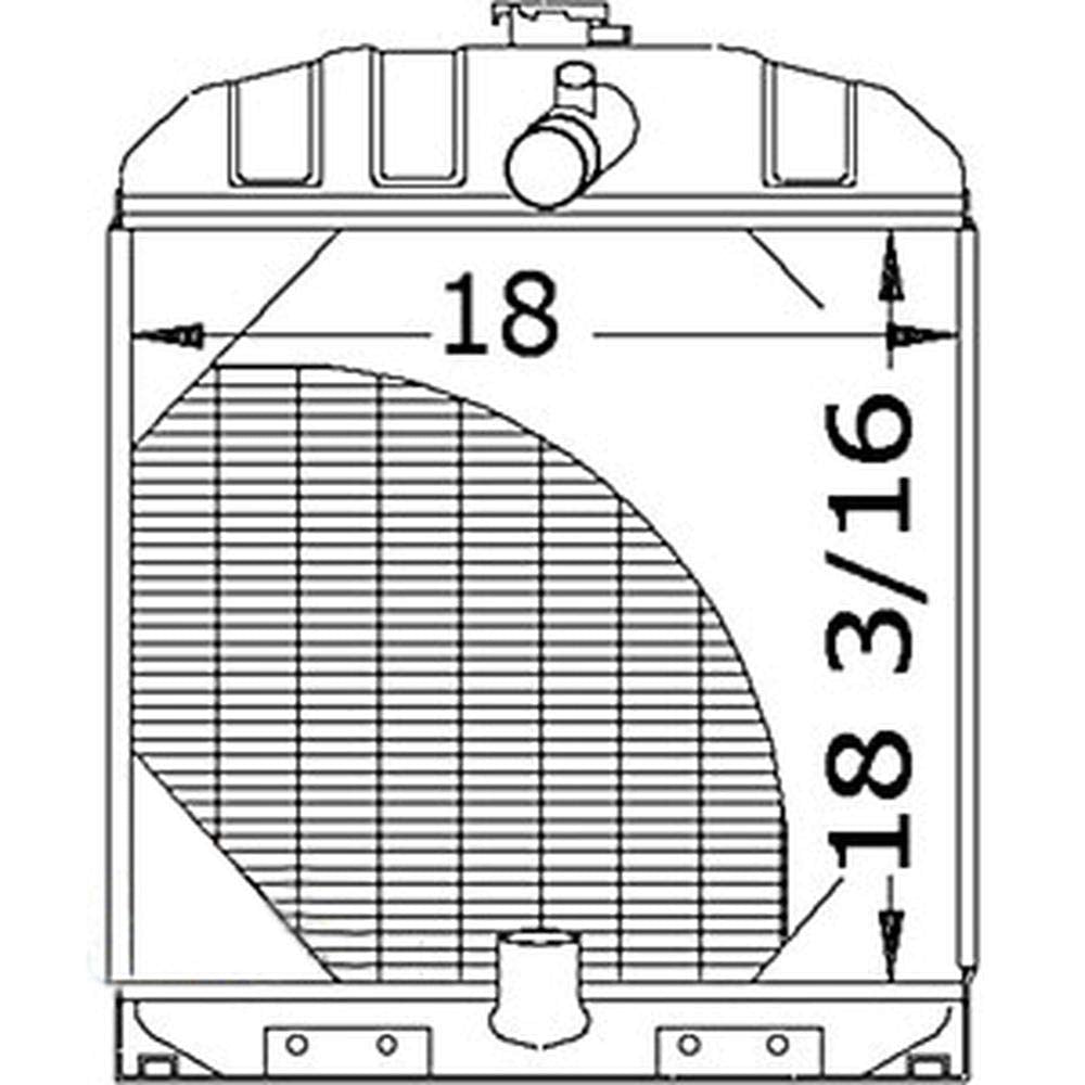 Se adapta a Allis Chalmers Tractor Radiador WC WD WF WD45 Gas o LP
