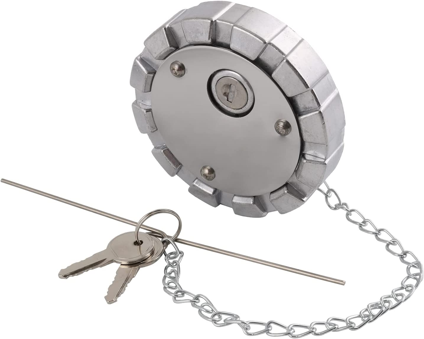 DICMIC 2 tapas de gas diésel con bloqueo de giro, rosca de 3 1/2 pulgadas 5.5 TPI, aluminio compatible con Kenworth Peterbilt Freightliner Western Star