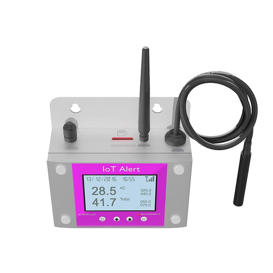 Ace AI-RHTx-IoT - Monitor de temperatura ambiente y humedad para servidor junto con certificado de calibración + 12 meses de garantía (con alojamiento hasta nuestro final)
