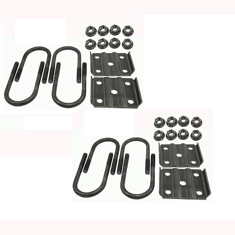 (2) Kits de pernos en forma de U de eje de remolque de 3,500 lb para eje redondo de 2-3/8 pulgadas x 1.75 pulgadas de ancho
