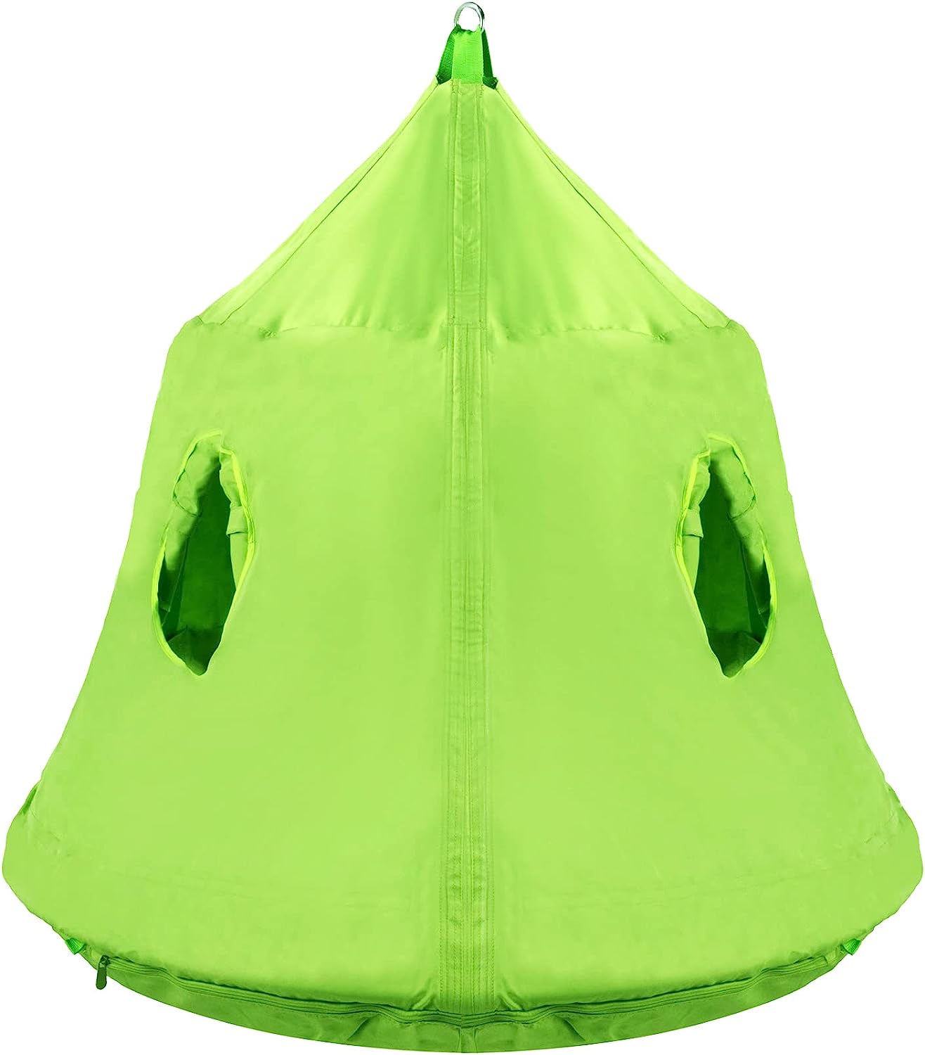 VEVOR Tienda de campaña colgante para árbol, capacidad máxima de 440 libras, tienda de campaña para árbol con cojín inflable de luz LED arco iris, hamaca de techo para niños y adultos, interior y exterior, verde