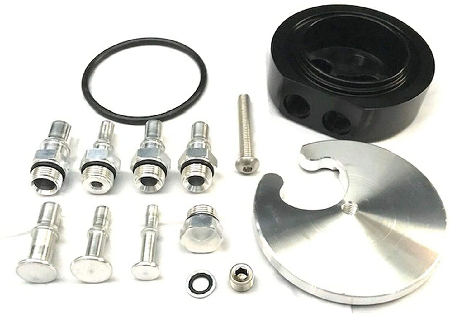 Beans Diesel Kit universal de depósito de combustible de doble puerto multifunción 280003 para FASS/AirDog/Fuelab compatible con Cummins/Duramax/Powerstroke