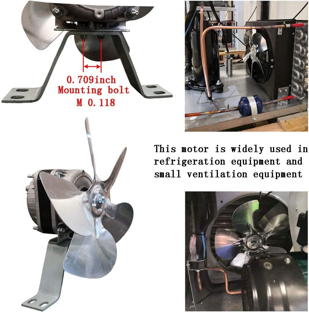 Motor de poste sombreado de 120 V, 60 Hz, 1.01 A, 18 W, motor de ventilador de CA para pequeños equipos de ventilación, evaporador de radiador de equipo de refrigeración (YZF18-25)