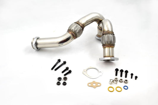kit de instalación de tubería y hacia arriba con junta y turbo para Ford 6.0 Powerstroke Diesel F250 F350 F450 Excusion.