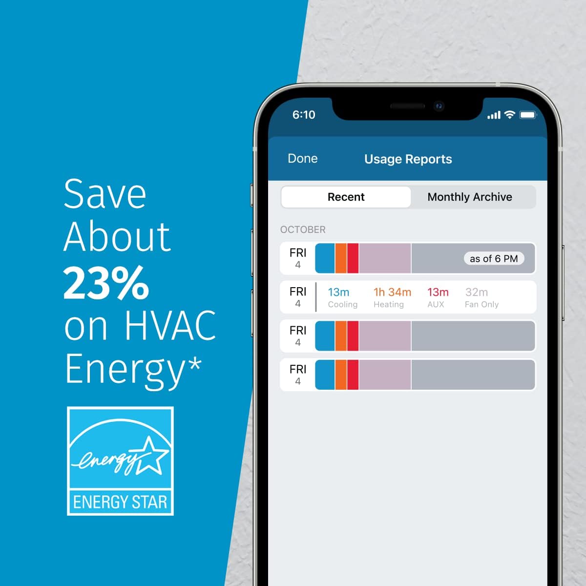 Emerson Sensi Touch Wi-Fi Termostato con pantalla tactil