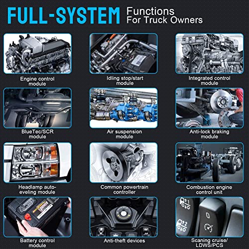FCAR F506 Escáner de camión resistente HD Diésel Herramientas de sistemas completos con motor/ABS/VCS/EBS/SRS/ Suspensión 2022