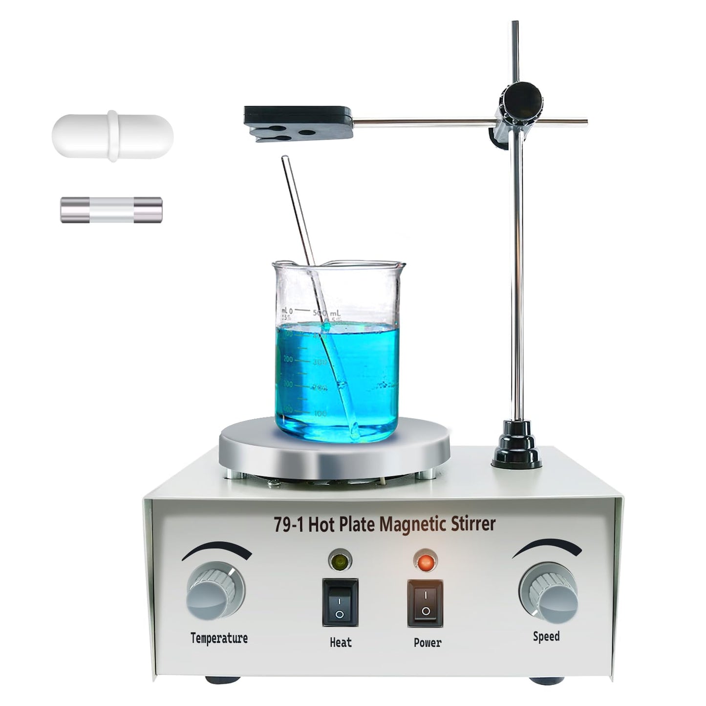 Agitador magnético de placa caliente de 1000 ml, agitador magnético, agitador de laboratorio, 2400 rpm