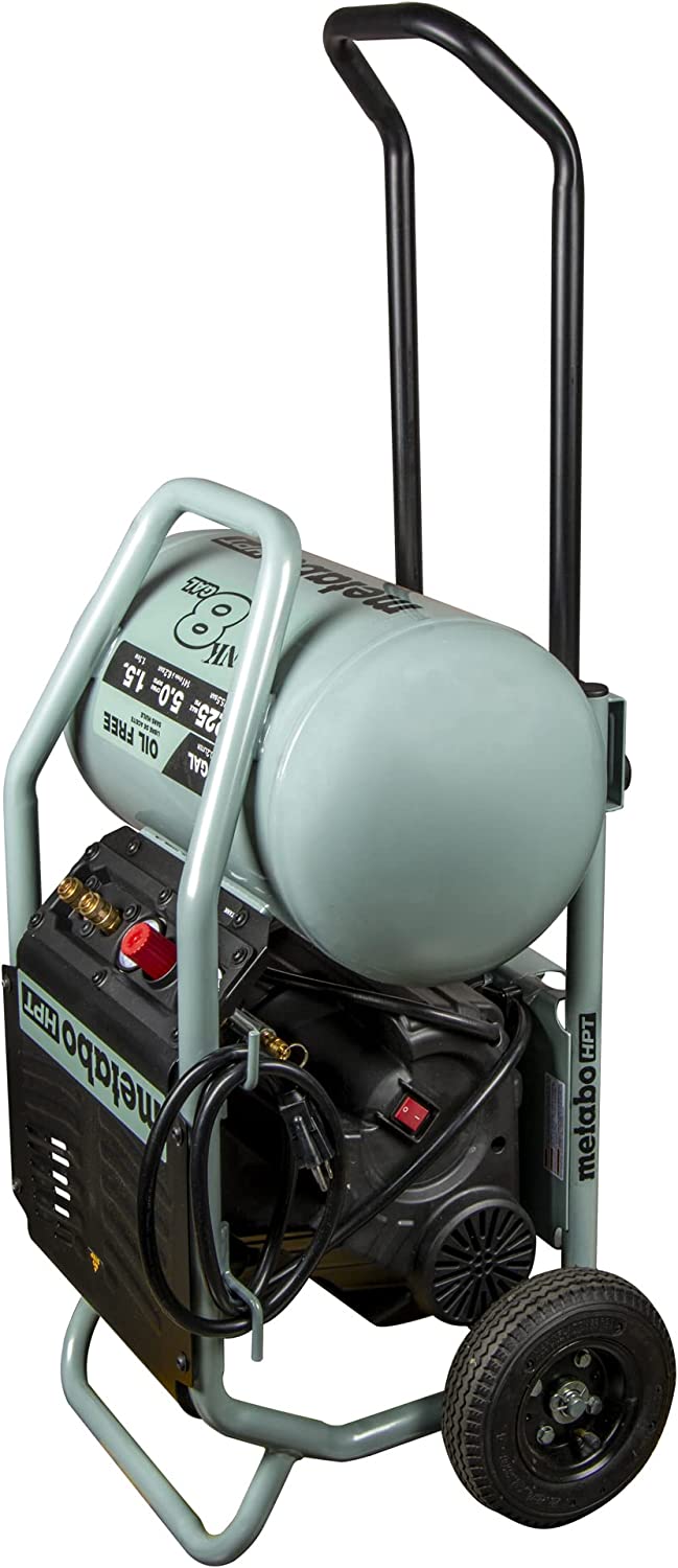 Metabo HPT Compresor de aire | THE TANK™ 8 galones | 225 PSI | 5 CFM @ 90 PSI | Carro | Sin aceite | EC1315S