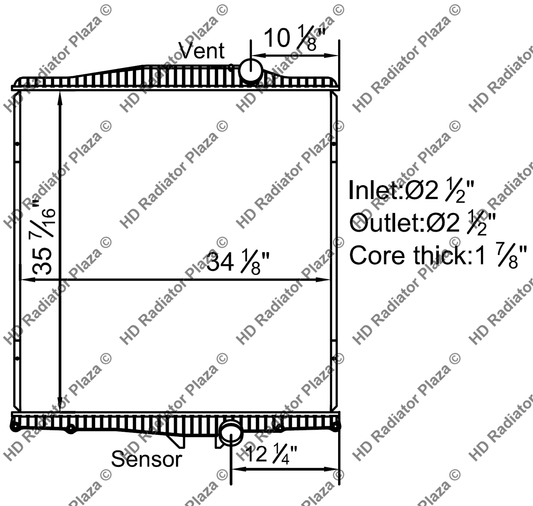 Radiator For Mack CXN Volvo VHD VN VNL Series VNM VT WC WGWI WX 1003406 1003424