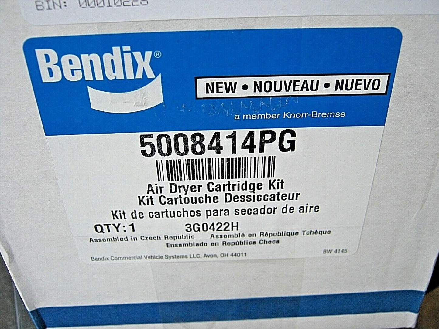 BENDIX AD-IS/AD-SP AIR DRYER OIL COALESCING DESSICANT CARTRIDGE~ 5008414PG