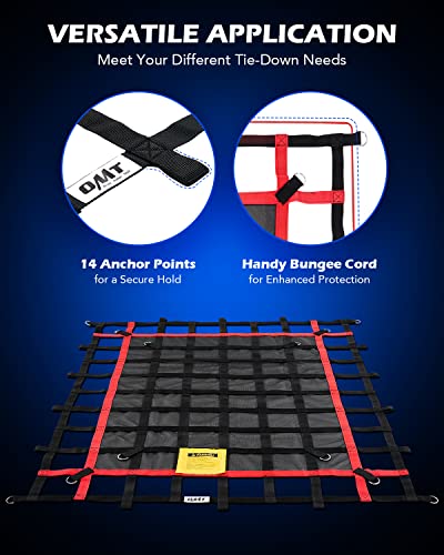 Orion Motor Tech Red de Carga Pesada Red de Carga para Camioneta Pickup Cama, 6’x4.8 'Camión Red de Cama para SUV ATV Plataforma de Petróleo Rack de Carga, Camión Cama Carga Net Trucker Organizer
