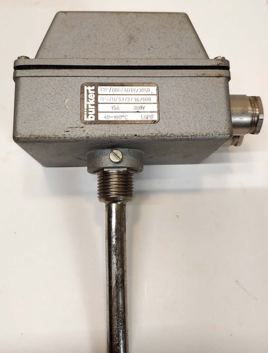 Burkert Temperature Switch TYP/080/A01V/3050 - OPO/H/S1/2/16/000 40-100º C 380V