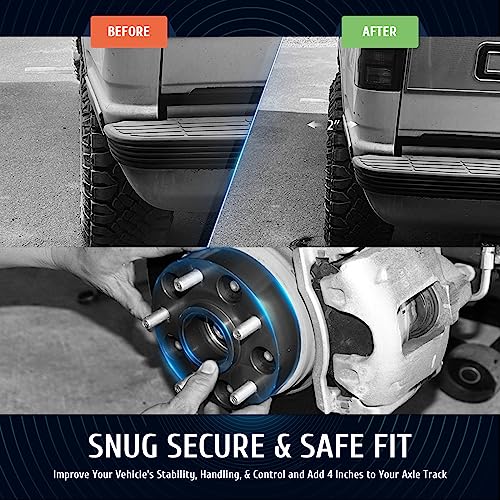 Orion Motor Tech 4pcs 5,1 cm Rueda Espaciadores 5 x 4,75 | 12 x 1,5 Studs para Chevy Corvette Camaro S10 S15 GMC Jimmy Sonoma Typhoon & Cadillac Oldsmobile Pontiac