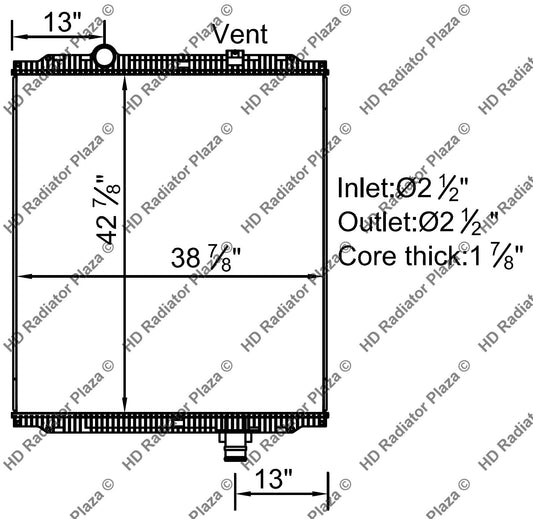 Radiator For 08-13 Kenworth W900 Peterbilt 365 367 379 385 387 388 388 389