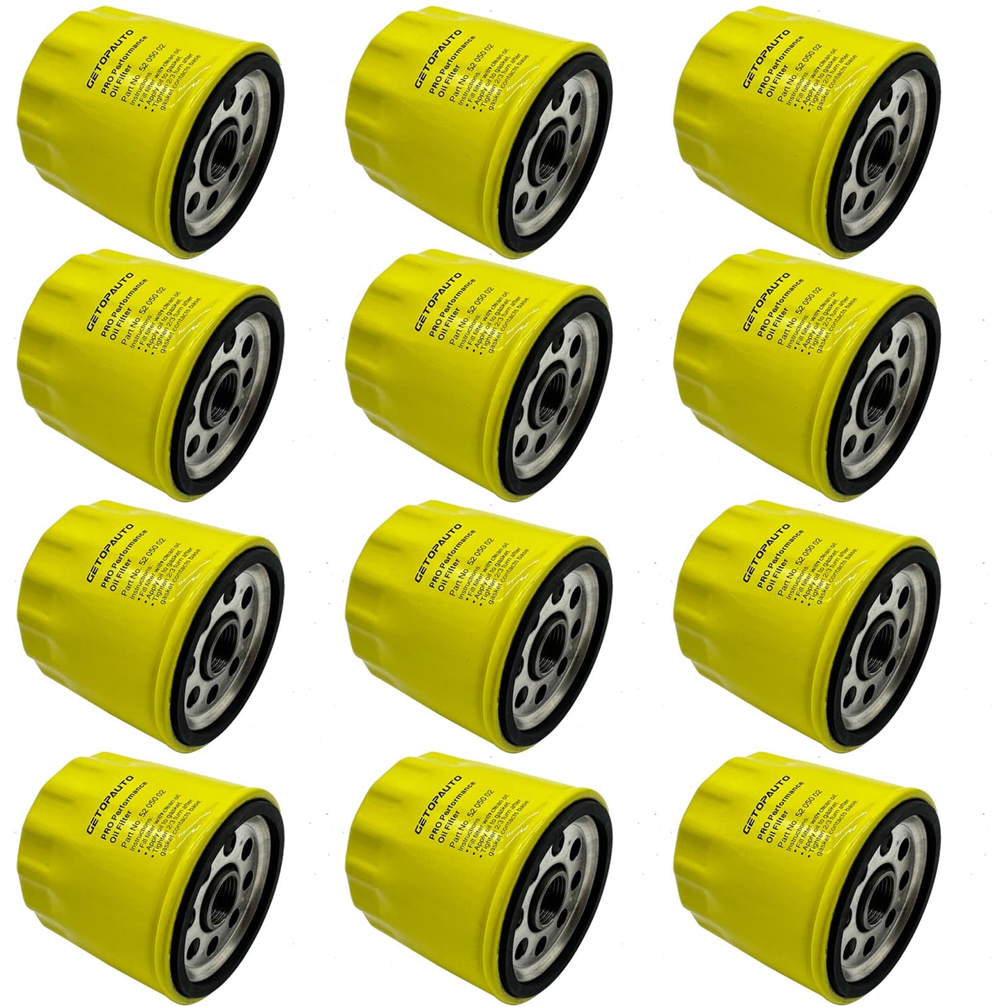 Filtro de aceite de motor 52 050 02 con capacidad adicional para CH11 - CH15, CV11 - CV22, M18 - M20, MV16 - MV20 y K582 (juego de 12)