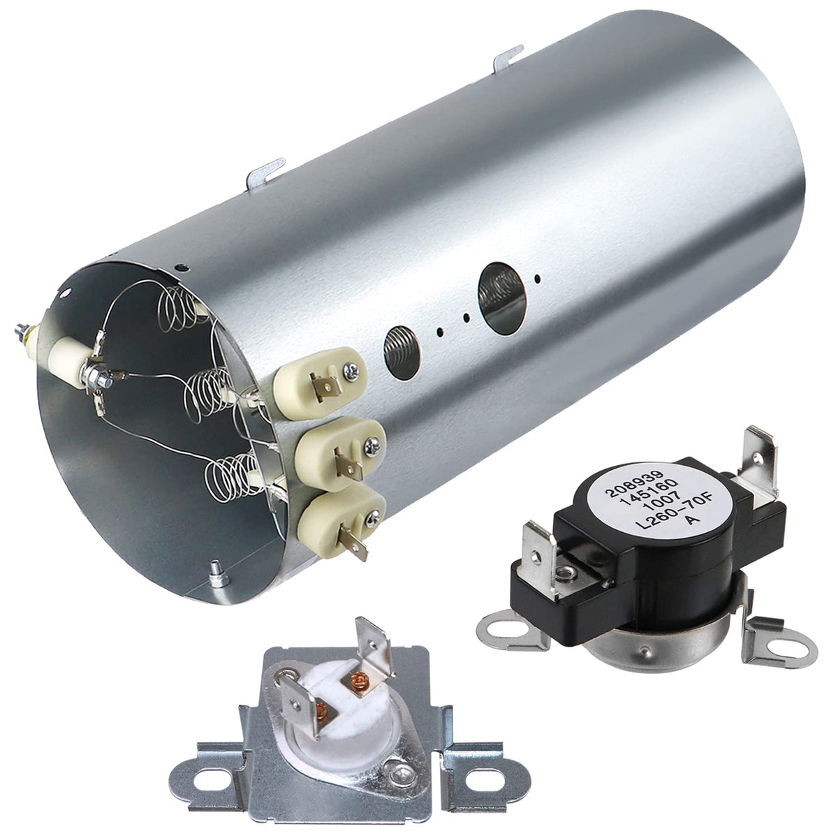 134792700 Elemento de calefacción para secadora, limitador térmico 137032600 y termostato 3204267 compatible con secadores Electrolux Frigidaire, repuesto PS2349309 AP4368653 AP4368739 PS2349395 y AP2131414214214
