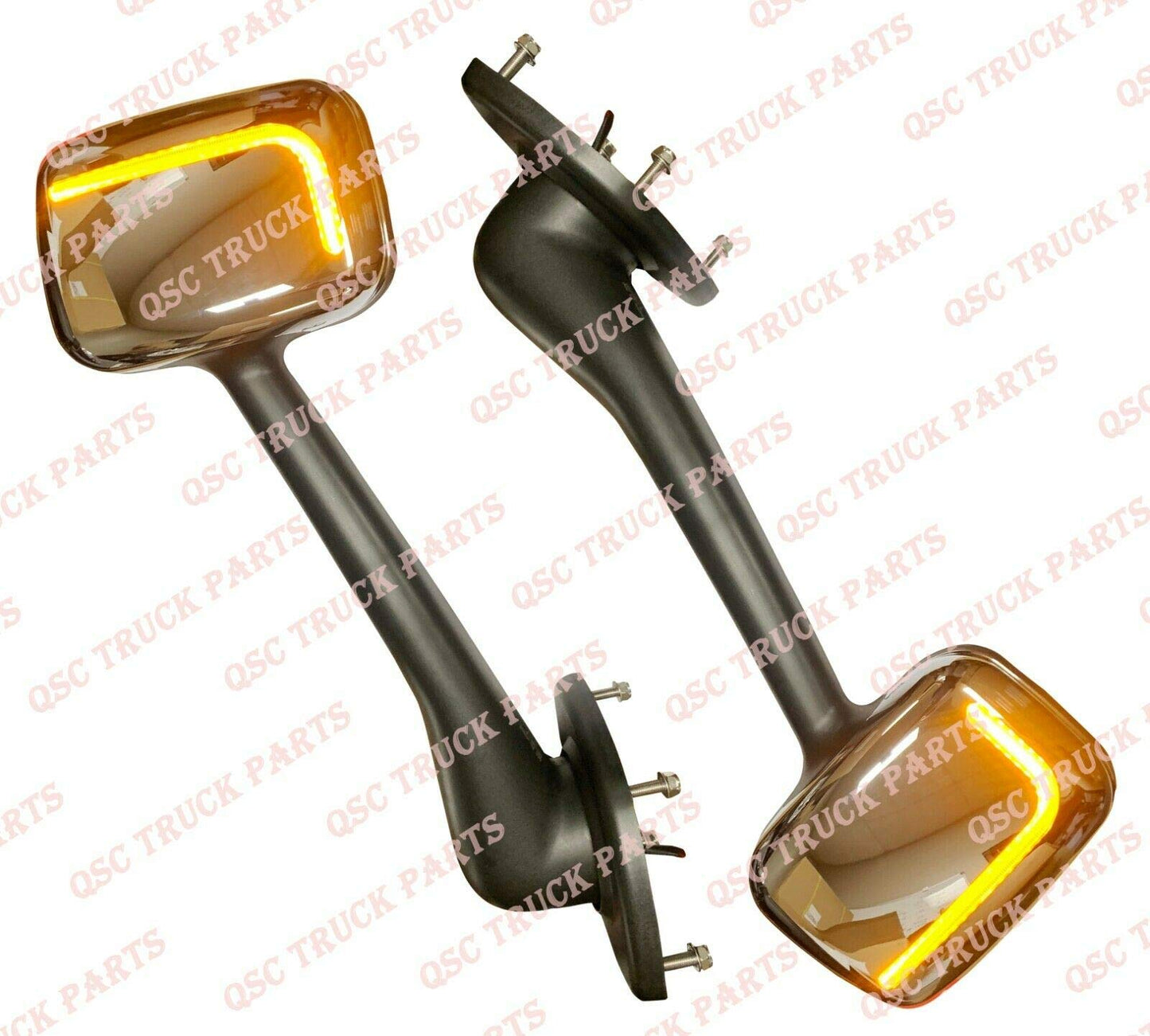 QSC Performance - Espejo de capó LED cromado para Freightliner Cascadia 08-17