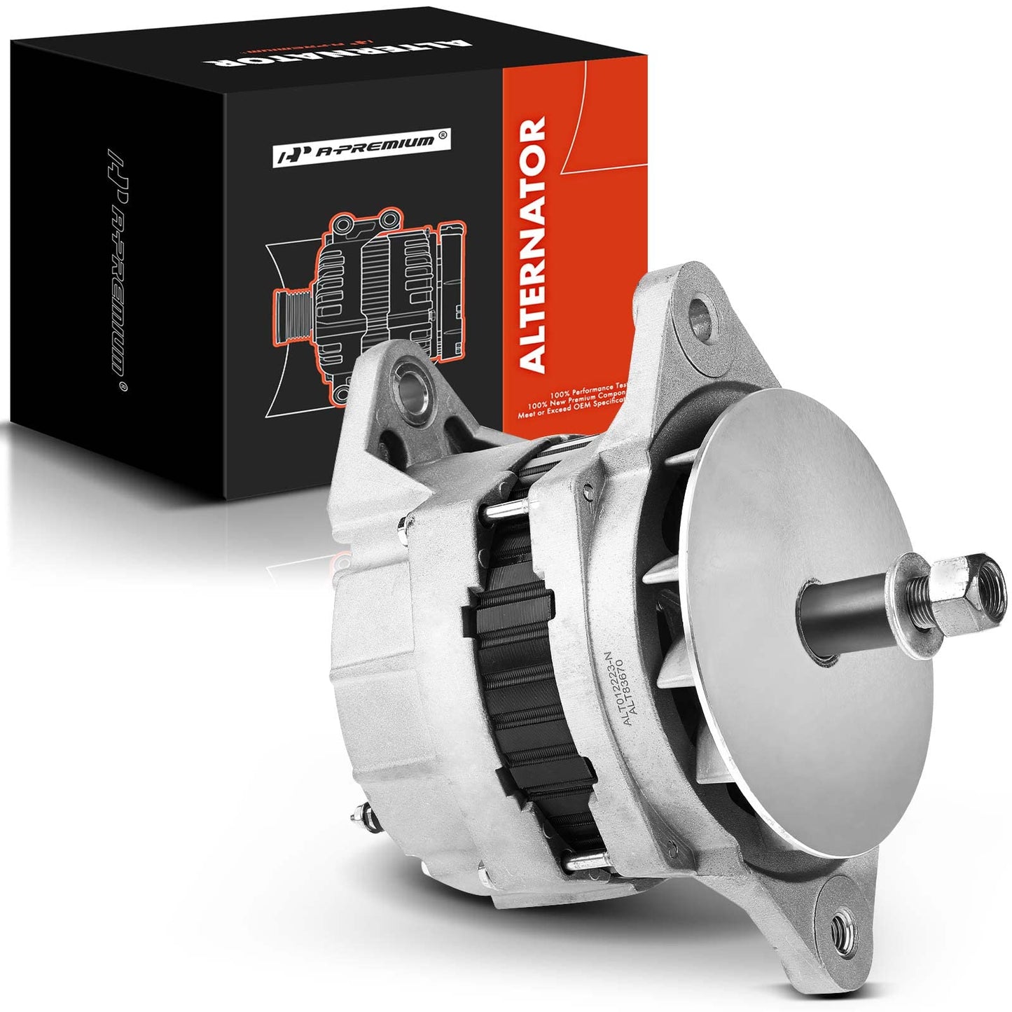 Alternador compatible con John Deere 1058 608L 608S 753G 753GL 850 853G 950 953G & New Holland Industrial EC130 LW170 y Timberjack 850 950, 12V 70A sin polea en sentido horario