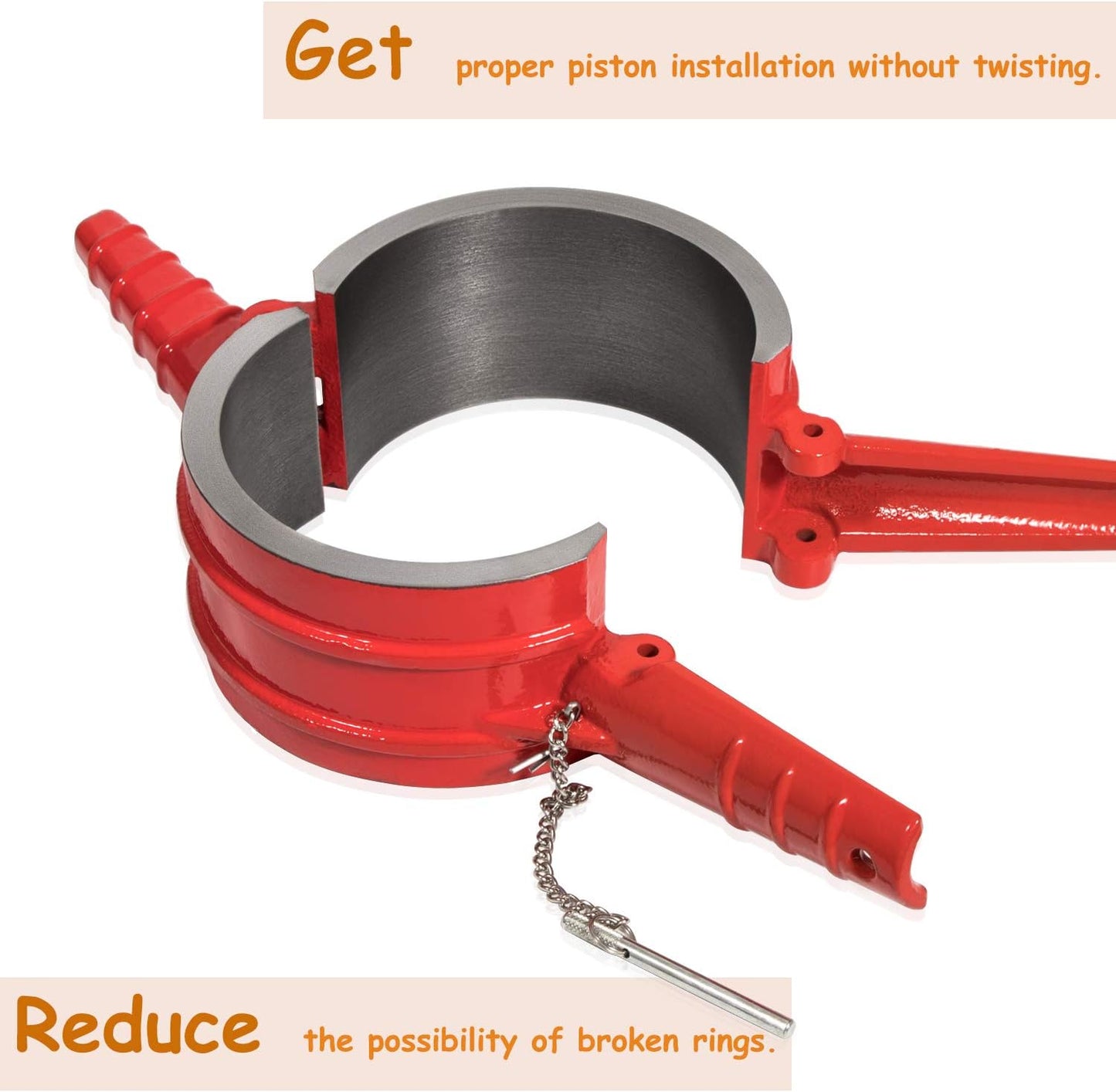 ATC-7040 Diesel para Cummins ISX, CAT 3400, C-15, compresor de anillo de pistón PT-7040, Rojo