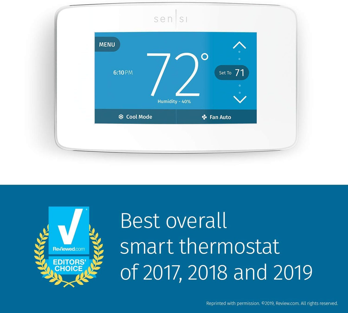 Emerson Sensi Touch Wi-Fi Termostato con pantalla tactil