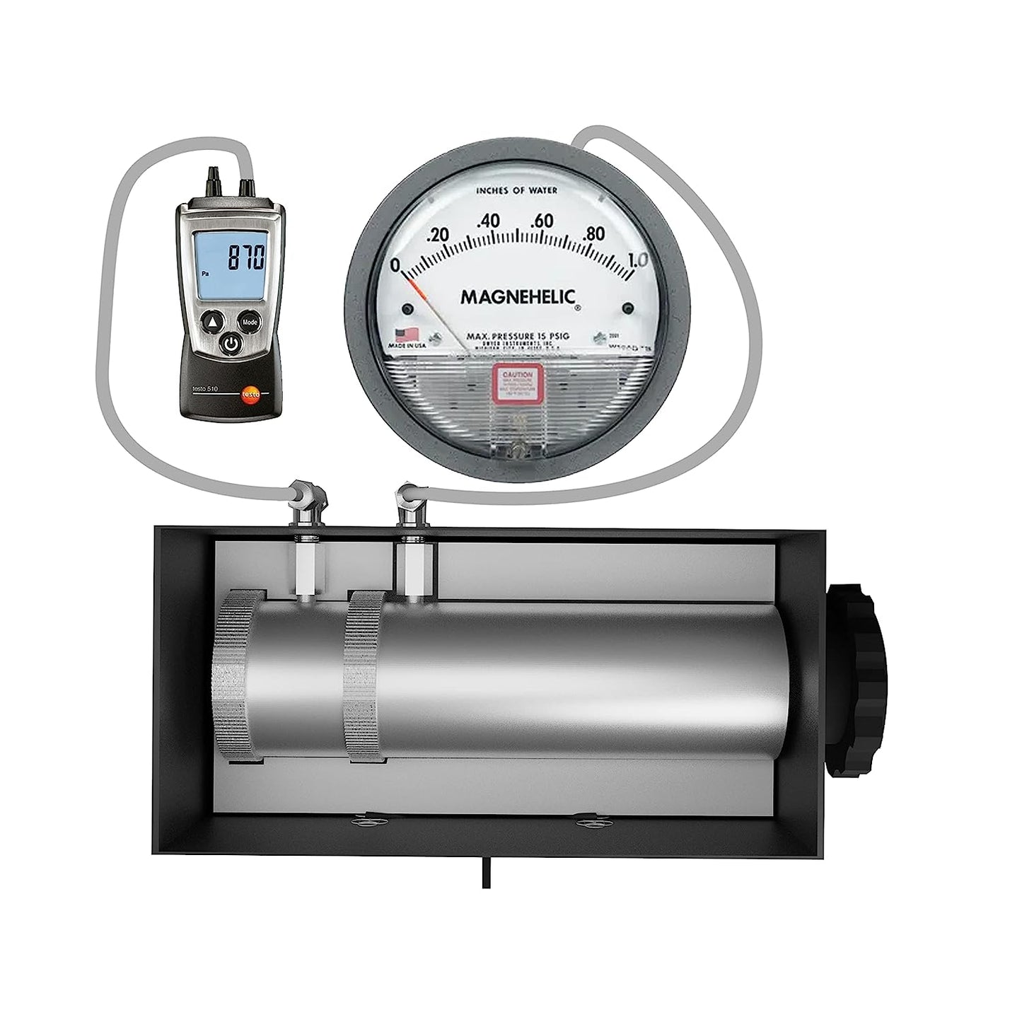 Calibrador de presión diferencial para HVAC, laboratorios, monitoreo de presión ambiental: ACE PSI-PP3 L