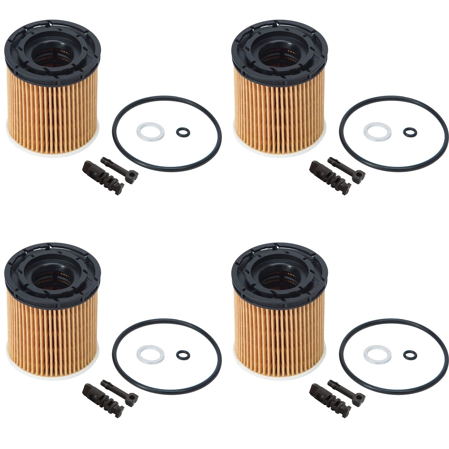 26350-2M000 Filtro de aceite de motor compatible con Hyundai 1.6L 2021-2022 Accent Sonata Venue Elantra Santa Fe, Kia 1.6L 2021-2022 K5 Sorento Río (juego de 4)