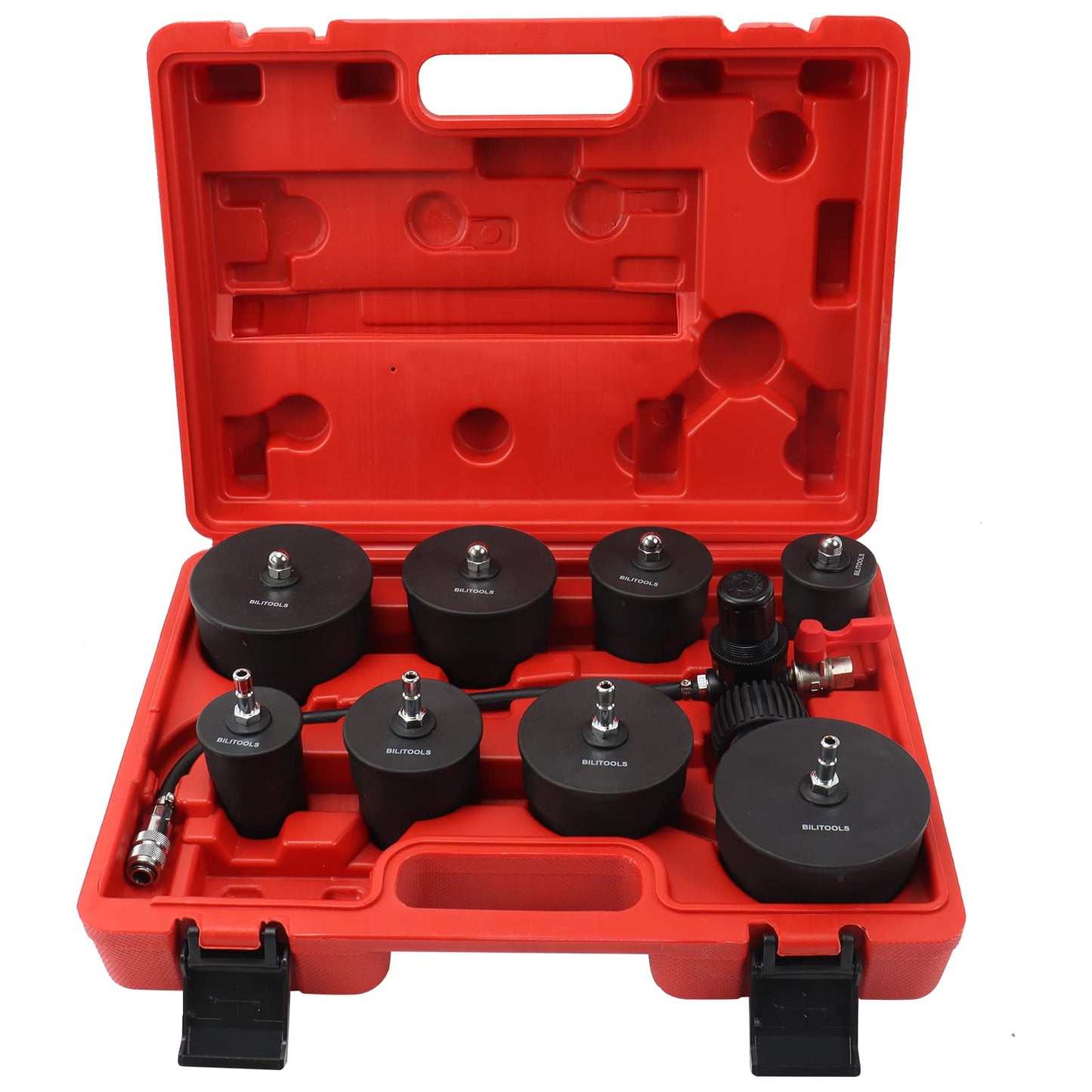 BILITOOLS Turbocompresor Turbo Boost - Probador de fugas de 9 piezas de turbocompresor Turbo Boost probador de fugas de 1-3/8 pulgadas - 3-1/2 pulgadas