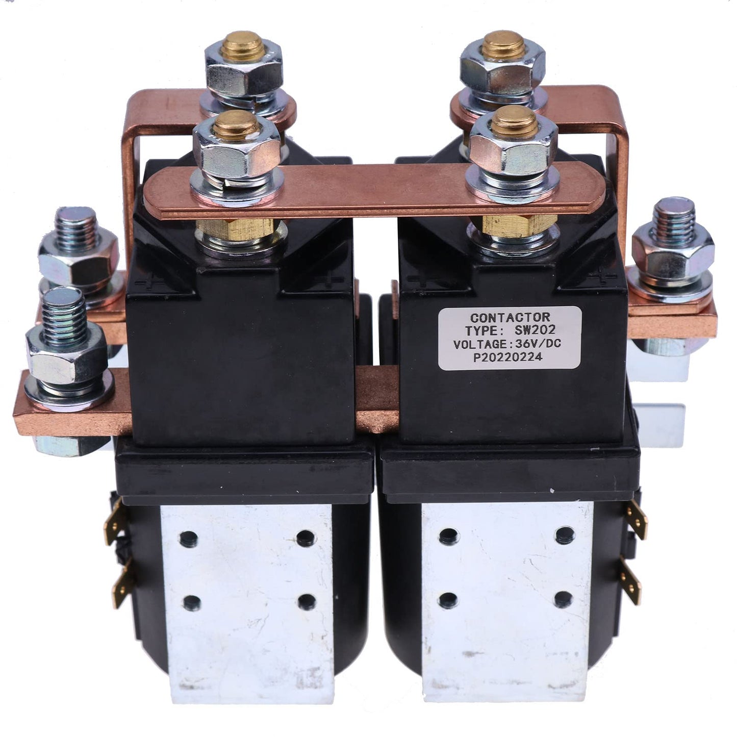 Solarhome Nuevo contactor de inversión de solenoide SW202 compatible con Albright Electric 24V 400A Albright 72V 80V bobina 400A Contactor de inversión Carrito de golf Manipulación de materiales de vehículos eléctricos