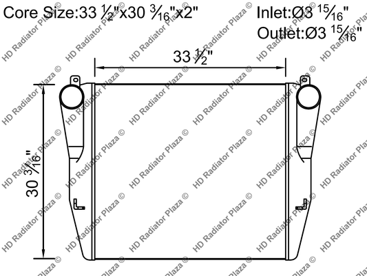Charge Air Cooler For PeterBilt 320 335 357 359 377 378 379 385 386 387