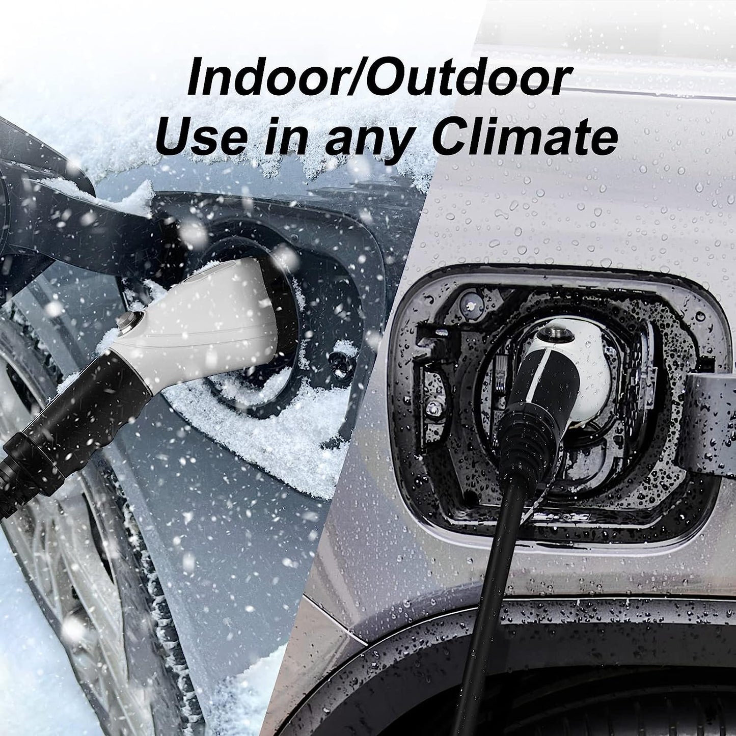 Cargador EV de Nivel 1-2 de Megear (100-240 V, 16 A) Estación de Carga de vehículos eléctricos domésticos EVSE portátil (NEMA6-20 con Adaptador para NEMA5-15)