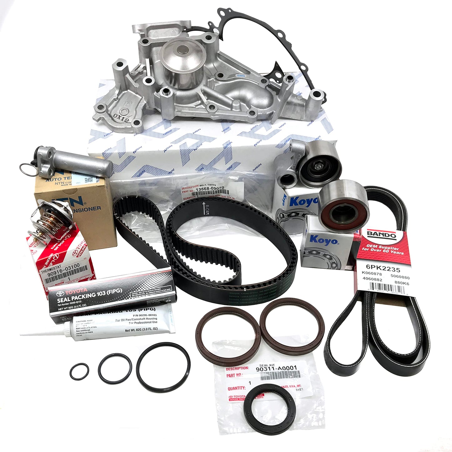 TIMING BELT KIT V8 | GENUINE and OEM | Water Pump, Pulleys, Seals, Drive Belt | For Select: 4.7 Engines