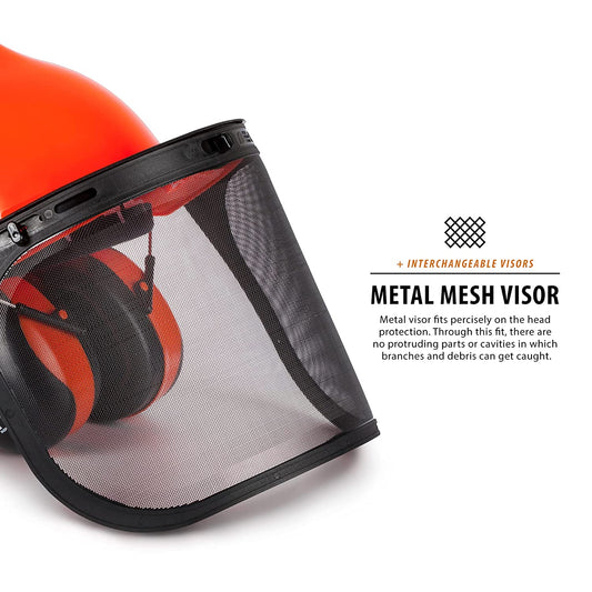 TR Industrial, casco forestal de seguridad con sistema de protección de audición