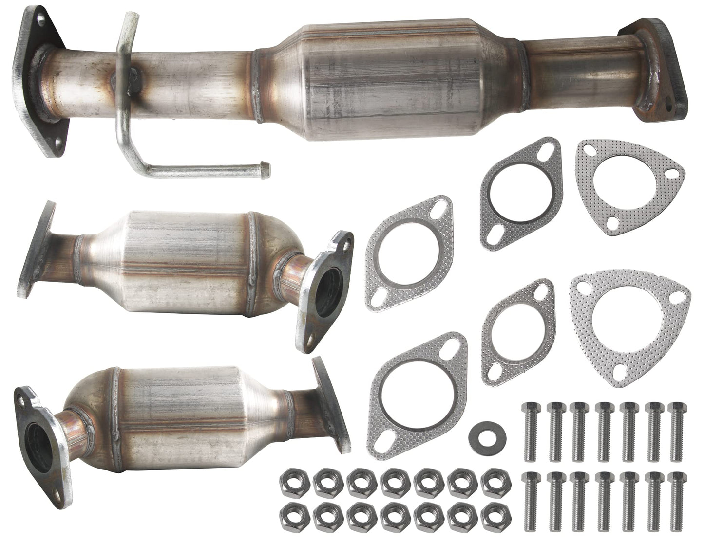 Convertidor catalítico 3 piezas 3.6L V6 compatible con Chevrolet Traverse GMC Acadia Saturn Outlook Buick Enclave 2007-2017 Reemplaza 16574 16709 16710