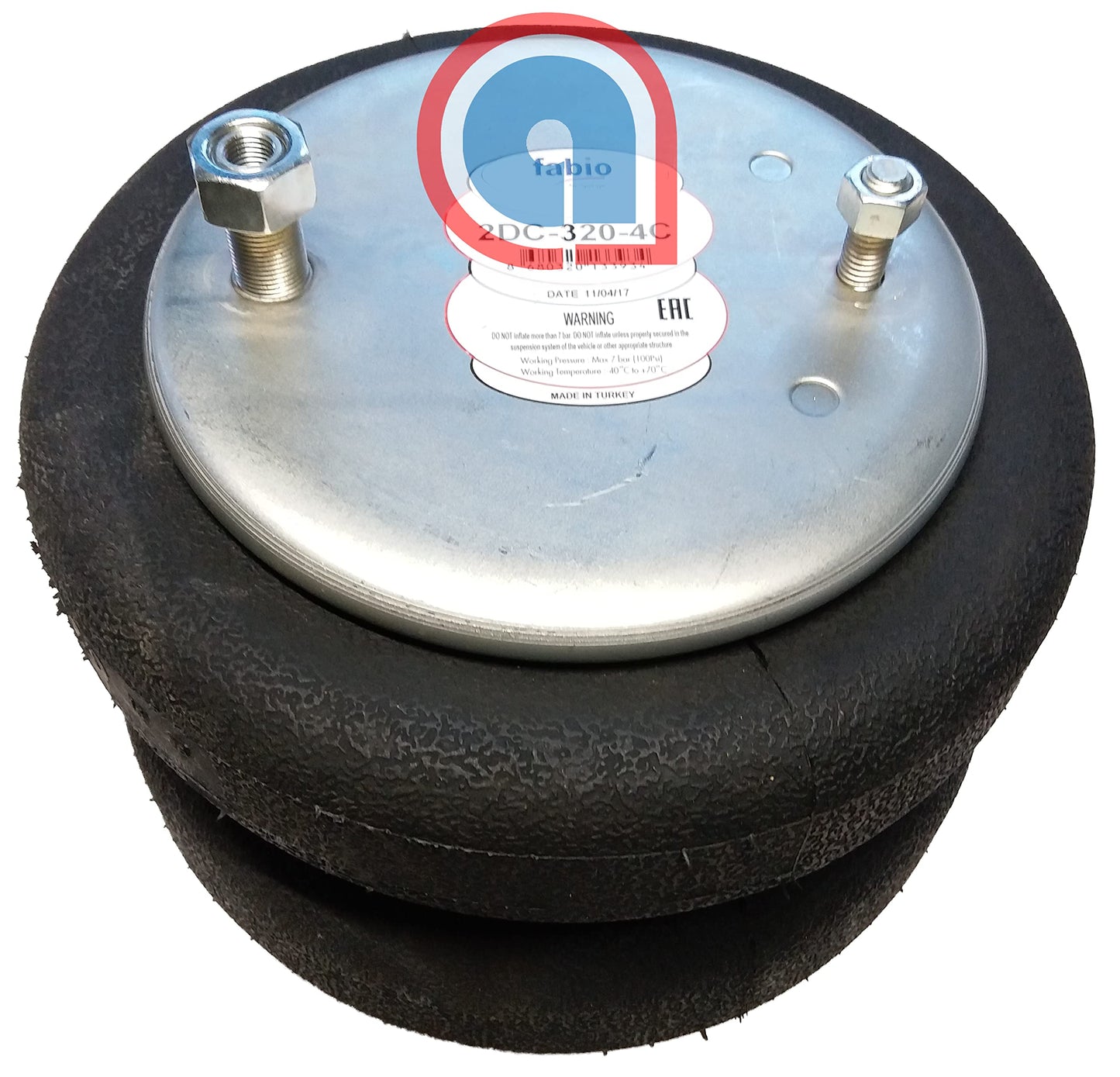 7555 - Resorte de aire contorneado Ref:2B12-440, FD 331-26 480, compatible con: Reyco 20018-01, Binkley 053-37