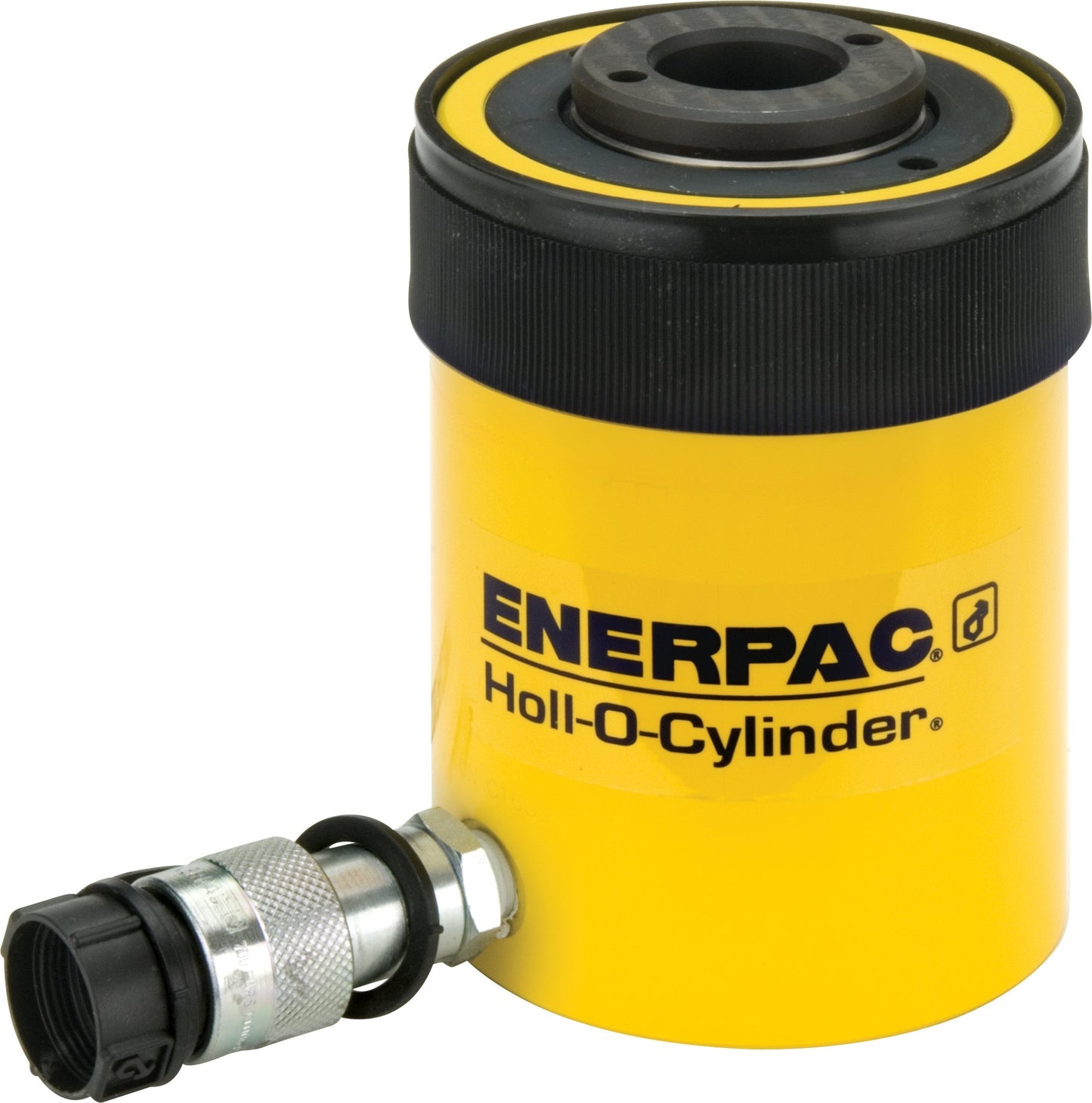 Enerpac Cilindro hidráulico de émbolo hueco de efecto único RCH-202 con capacidad de 20 toneladas, puerto único, longitud de carrera de 2.00 "