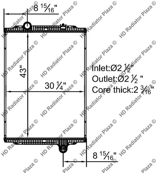 Radiator For Kenworth 11-13 T660 2012 T400 2009 T370 ISC ISL ISX ISM C13 MX