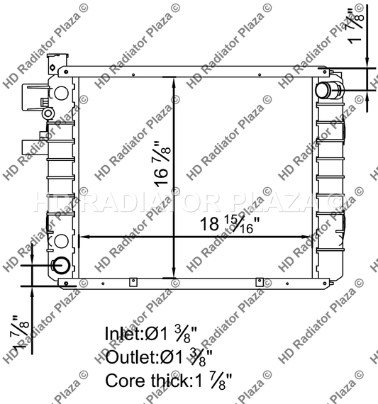 Radiator For Hyster Yale Forklift 16 7/8" x 18 15/16" Replace 8504628 4100-20"