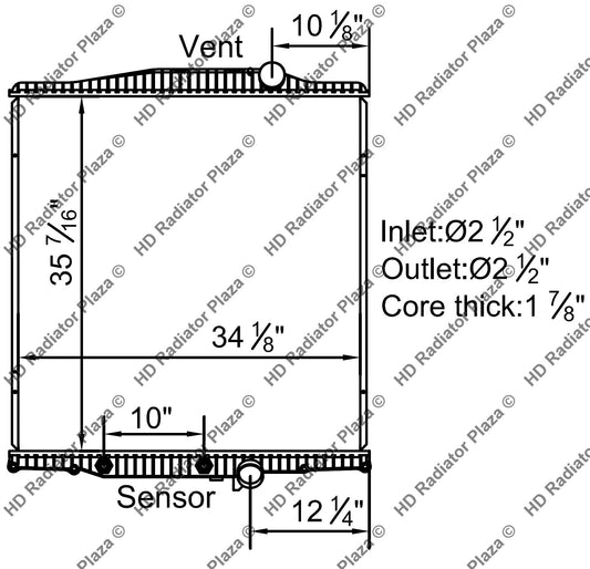 HD Radiator For 06-07 Mack CHN CXN 03-08 Volvo VNL64 VNM 42 64 87-90 FE6 New