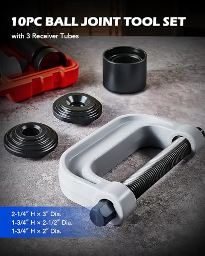 Orion Motor Tech herramienta de rótula universal prensa de remoción kit de servicio, 10 unidades