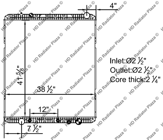 Radiator For 08-13 Cascadia 08-10 Columbia 09-10 Century L9500 41 5/8" x 38 1/2"