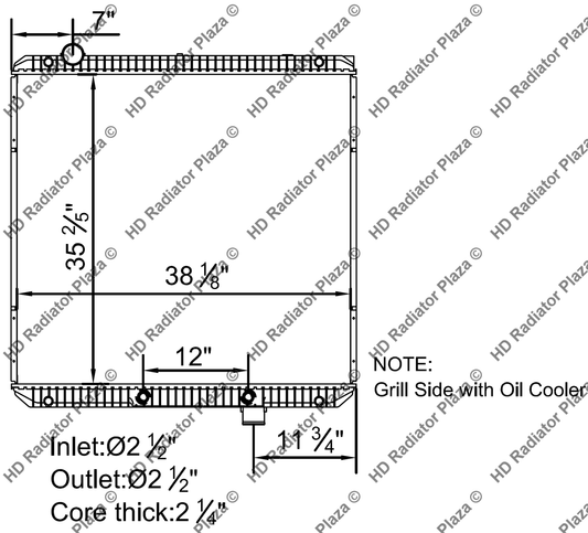 Radiator For 04-07 International 4100 4300 4400 Truck New Replacement 3E01625000